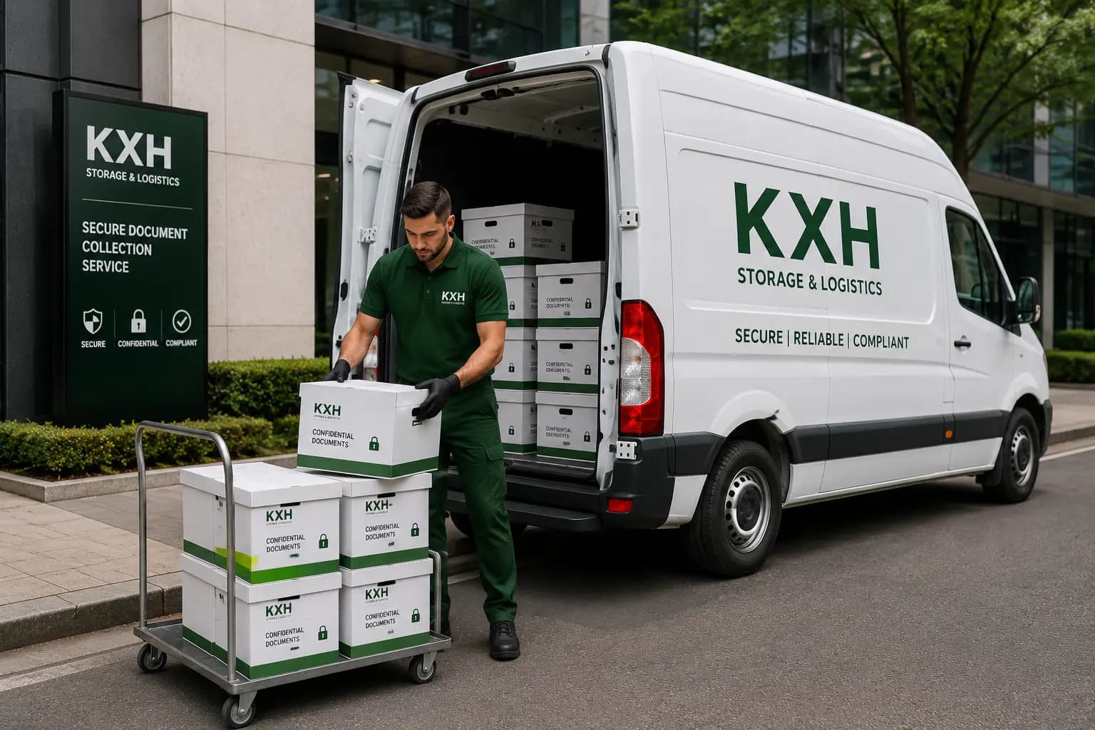 Secure document collection service in London