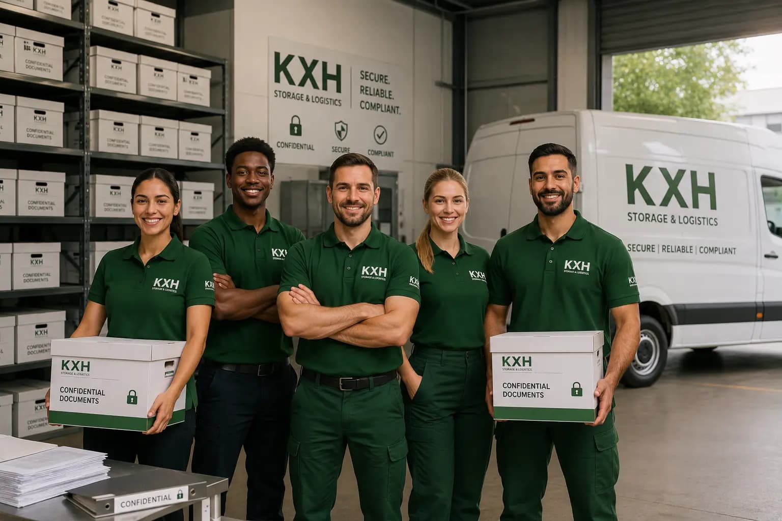 KXH Storage and Logistics secure shredding team